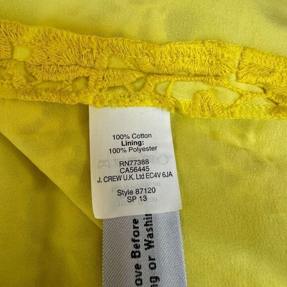 MADEWELL lemon yellow meadow lace crochet eyelet mini skirt Size 0 NWT - Picture 7 of 7